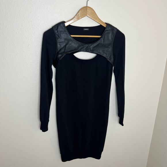 Monrow Black Long Sleeve Supima Dress XS - Picture 1 of 11